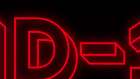 animation of a word covid-19 written in red neon letters on black background