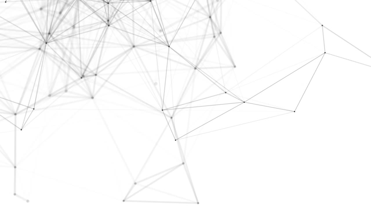 Plexus fantasy abstract technology. Abstract geometric background with moving lines, dots and triangles. Science. Medicine and technology. Loop animations