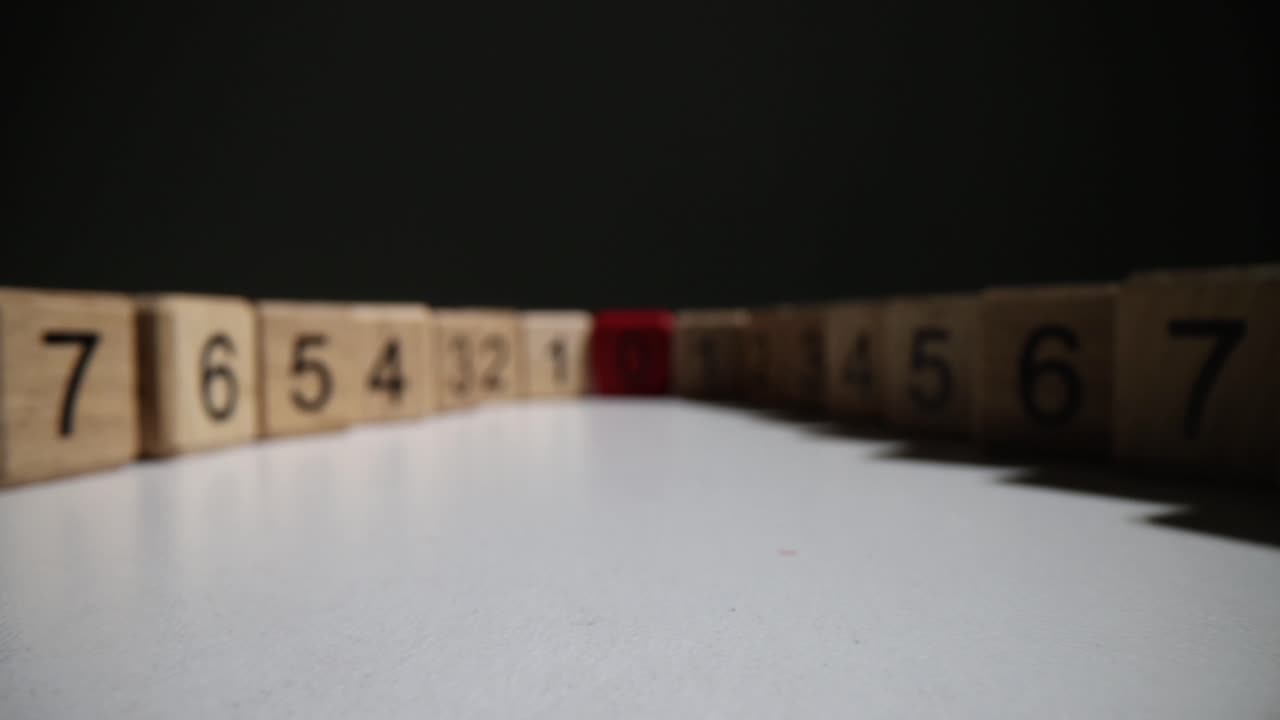 bloques de madera con números