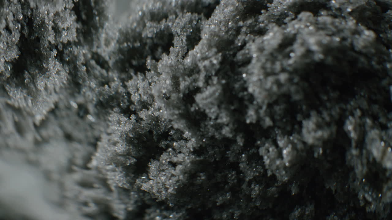 Close-up view of a granular substance