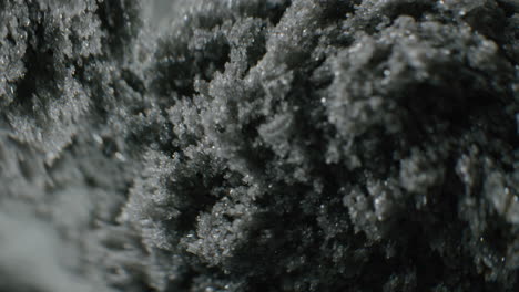 close-up view of a granular substance