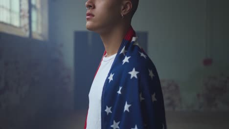 Fashionable-young-man-in-an-abandoned-warehouse