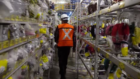 warehouse aisle in factory industry