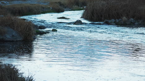 water stream at hot creek geological site, mono county, california, static, low angle