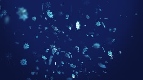 animation of falling snowflakes background loop