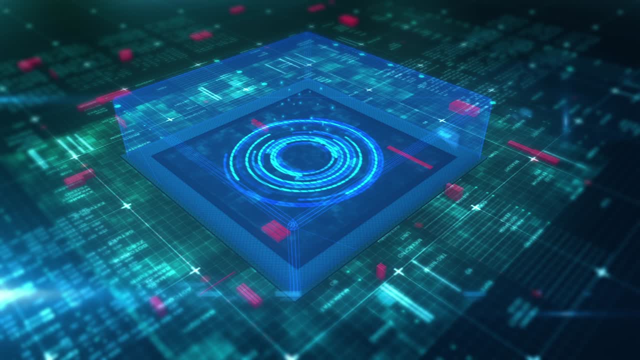 Data mining AI concept network system technology transfer future of digital technologies chip hud