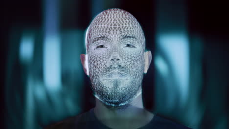 visualización de la tecnología de reconocimiento facial