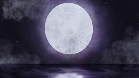 animation of moon in night sky