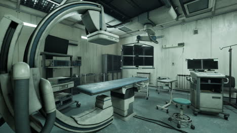 a sterile operating room with medical equipment