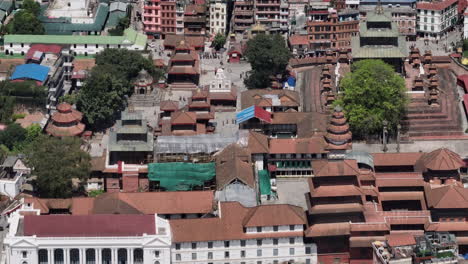 drone shot of basantapur durbar square kathmandu nepal