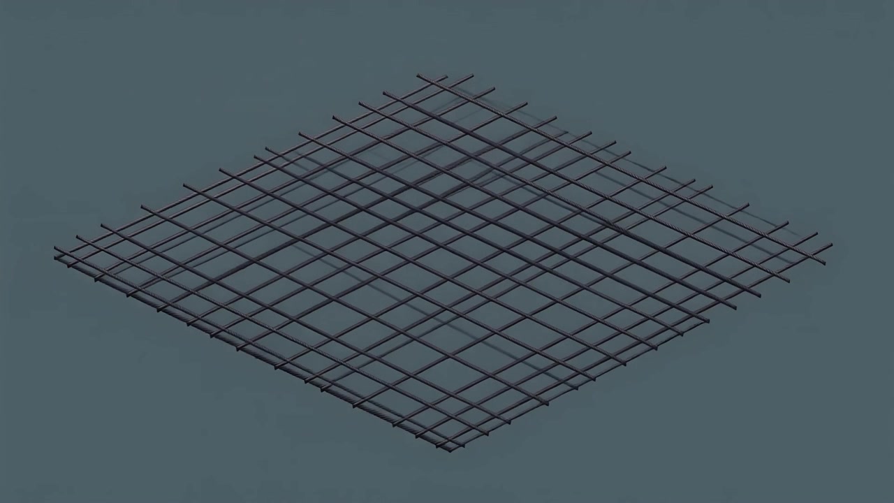 Abstract Animation of a Growing Black Grid on a Dark Background