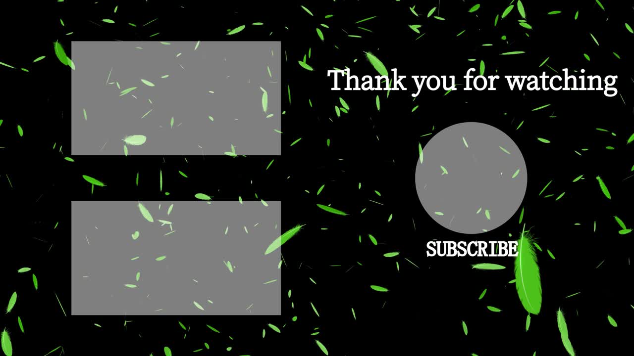 털 떨어지는 입자 끝 카드 끝 화면 모션 그래픽