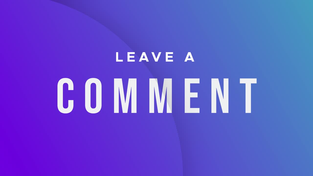 Leave a comment call for action on youtube animation