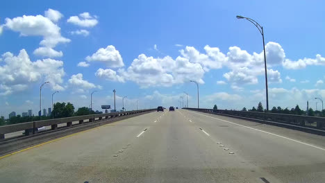 highway driving into downtown new orleans