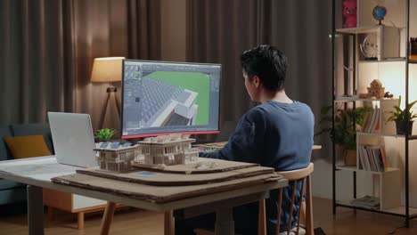 persona que trabaja en un proyecto de arquitectura