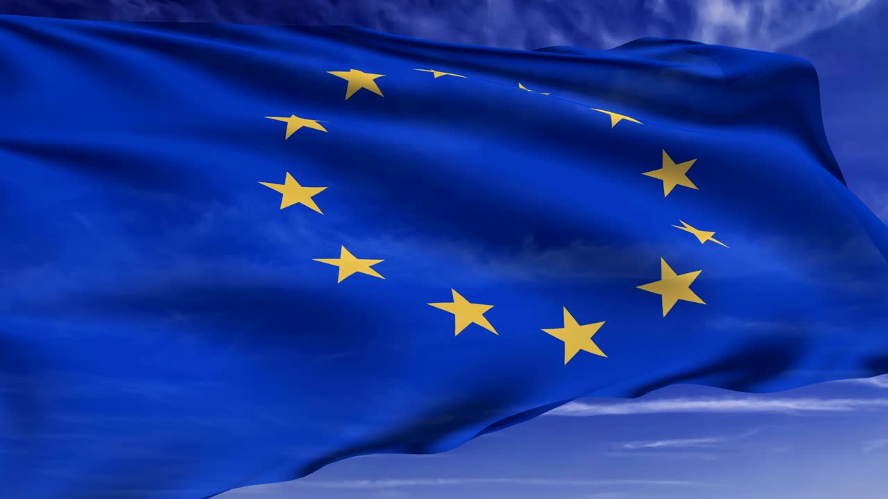 bandeira da união europeia (em looping)