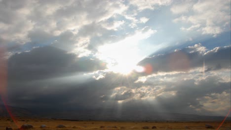 Sunbeams-Stream-Through-Time-Lapse-Storm-Clouds