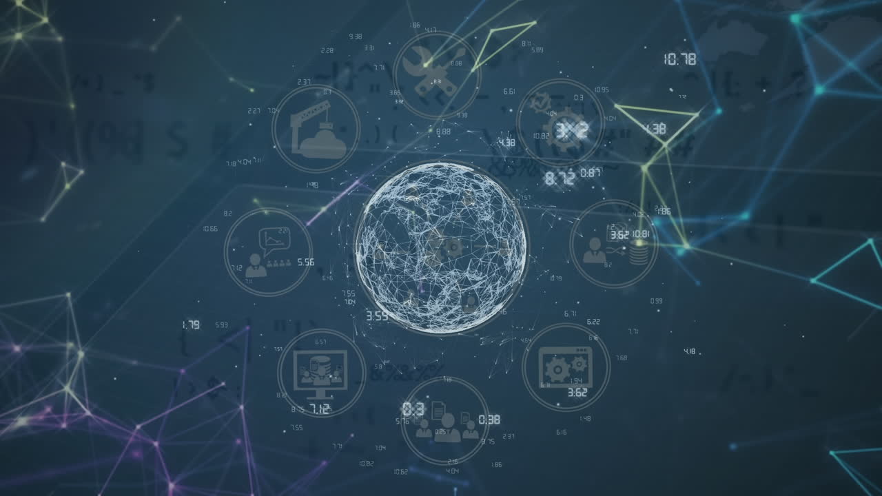 글로브 오버 모양으로 데이터 처리의 애니메이션