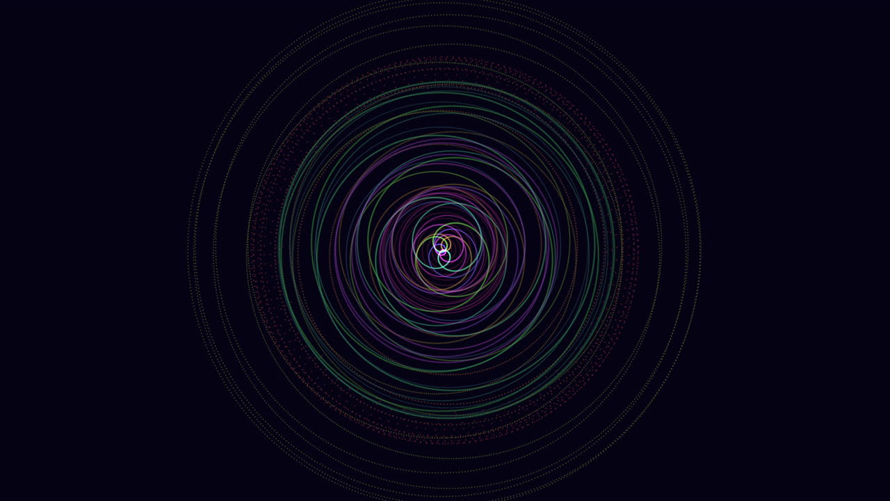 patrón espiral simétrico colorido creado a partir de líneas superpuestas