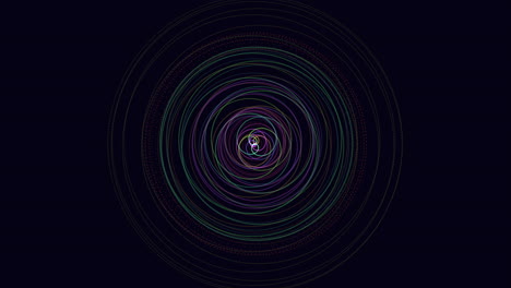 colorful symmetrical spiral pattern created from overlapping lines