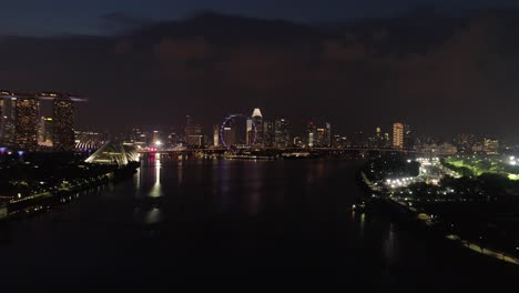 singapore skyline at night