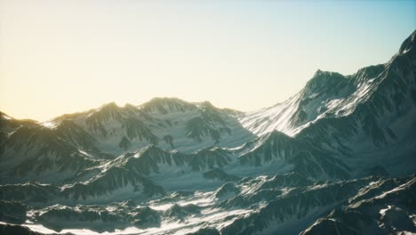 Aerial-view-of-the-Alps-mountains-in-snow