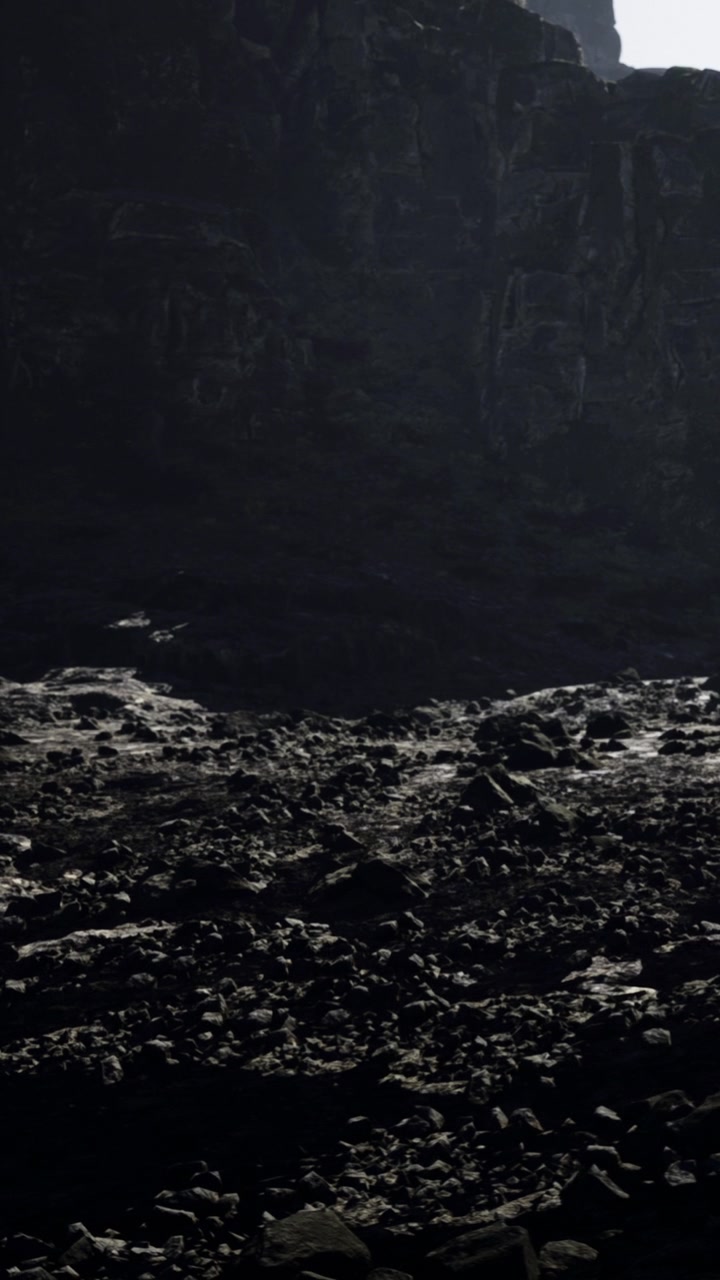 Rocky surface under low light at a natural landscape location