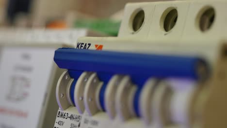 close-up of an electrical circuit breaker