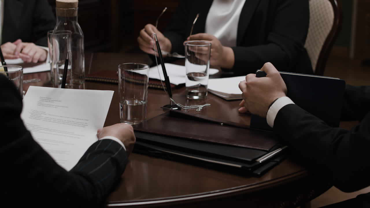 회의에서 사업가