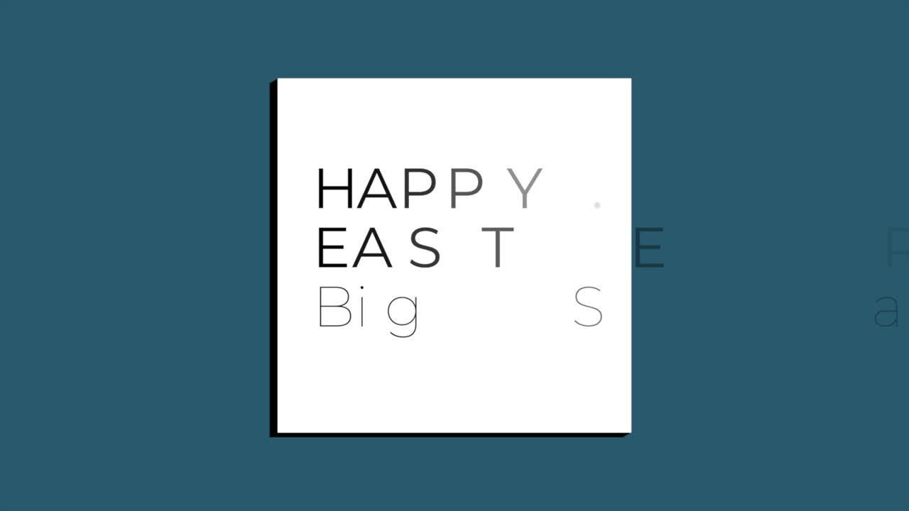 패션 블루 그라데이션에 흰색 프레임에 행복 한 부활절 큰 판매 텍스트