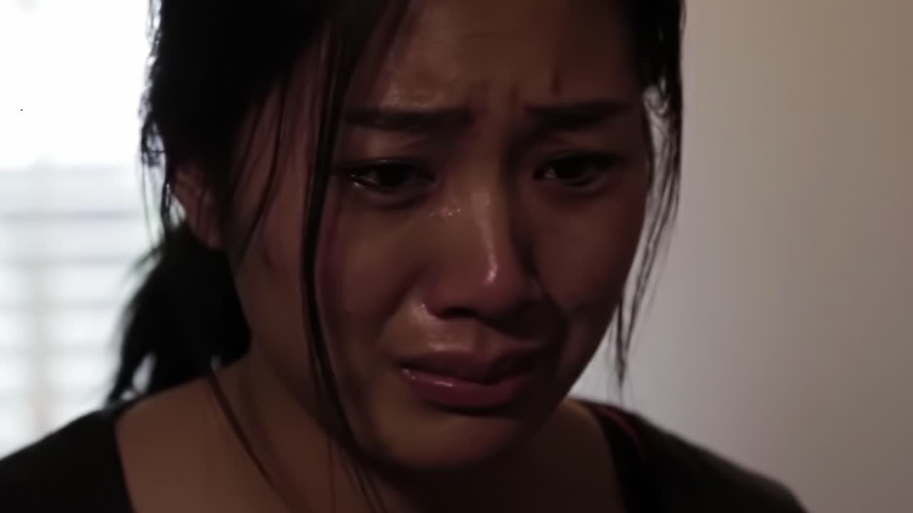 A Heartfelt Moment of Sorrow and Reflection: Capturing the Depth of Emotion as a Woman Faces Heartache and Pain in a Private Space