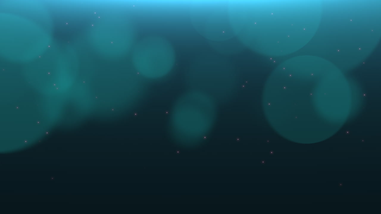 movimiento y mosca partículas verdes y bokeh redondo sobre fondo oscuro