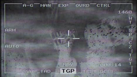 bomba inteligente lanzamiento de misiles avión no tripulado militar espía guerra pov disparo aéreo cayendo 4k