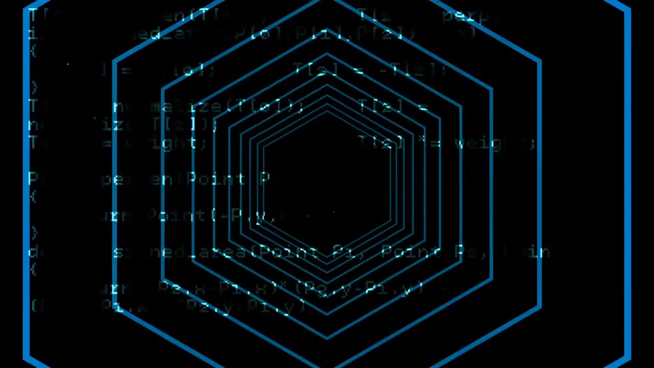 동심선의 디지털로 생성된 비디오