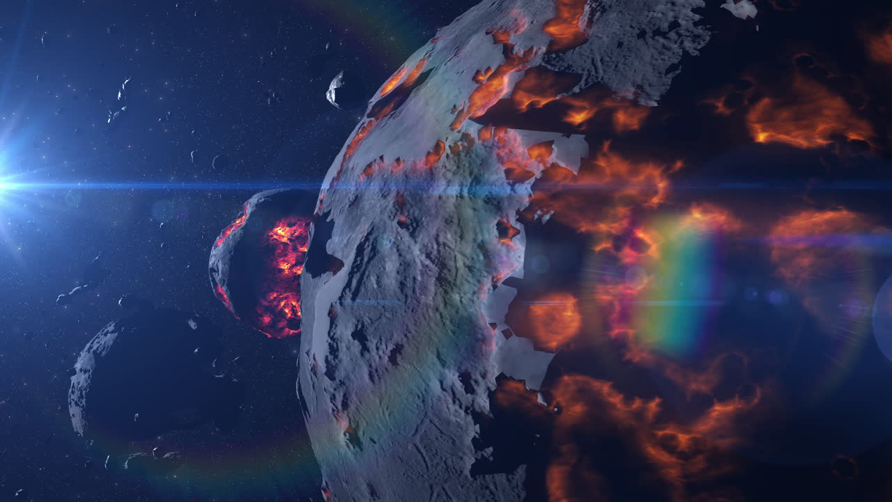 Molten Asteroids in Space