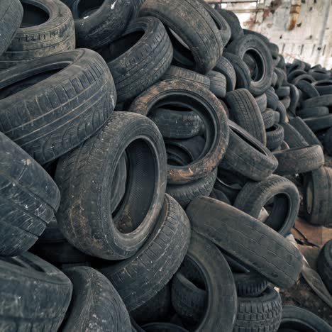 lot of old tires from cars