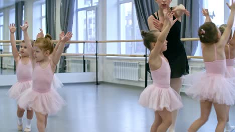 warming up for ballet class