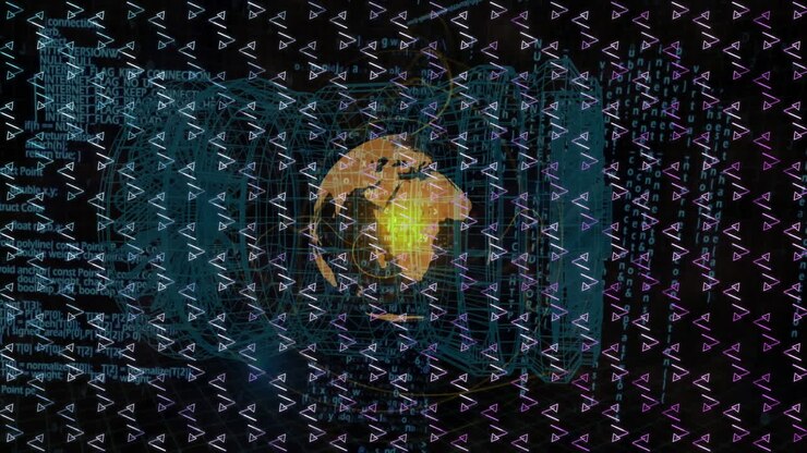 Animazione di forme su globo ed elaborazione dati