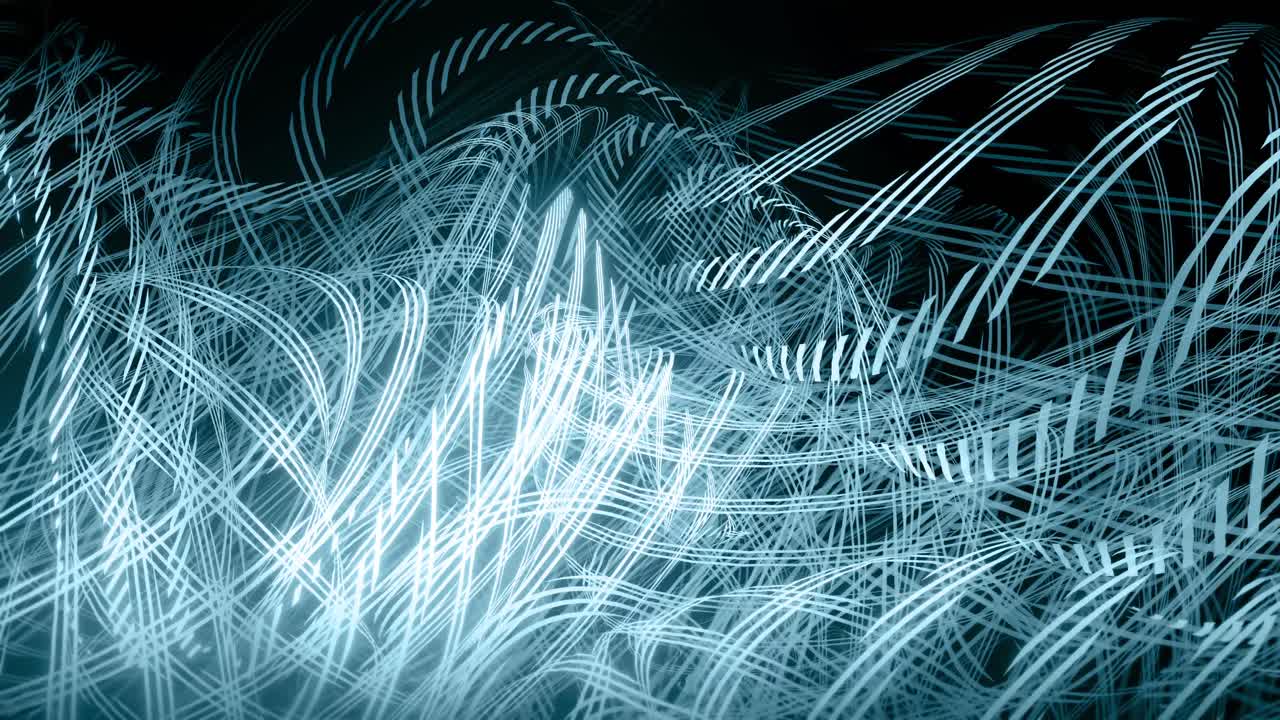 animación de formas en movimiento sobre fondo negro