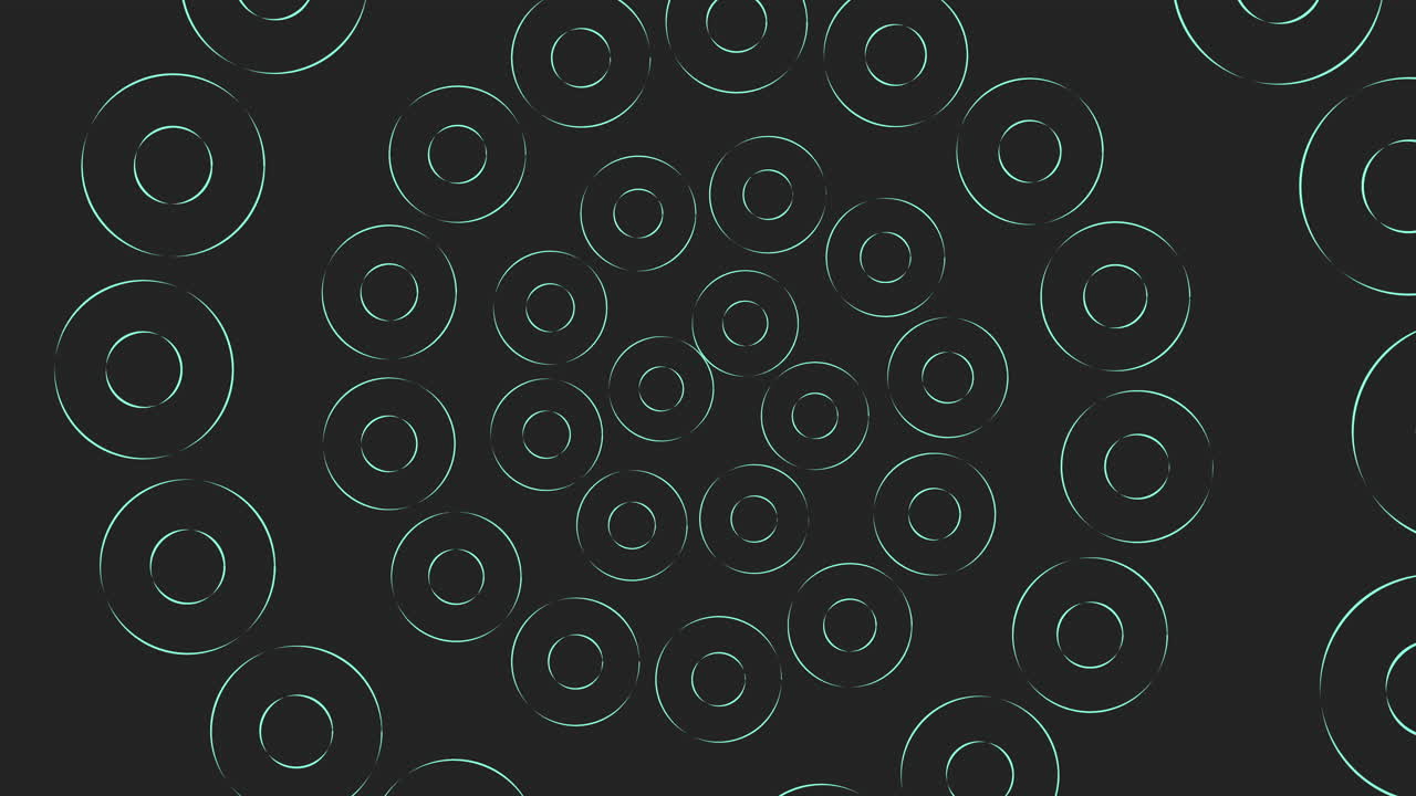 modello circolare di cerchi su sfondo nero