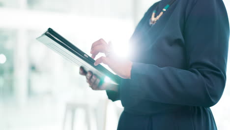 businesswoman using tablet in office
