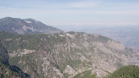 Aerial-view-of-Ayubia-National-Park-and-surrounding-villages,-Nathya-Gali,-Pakistan