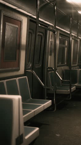 empty subway car interior