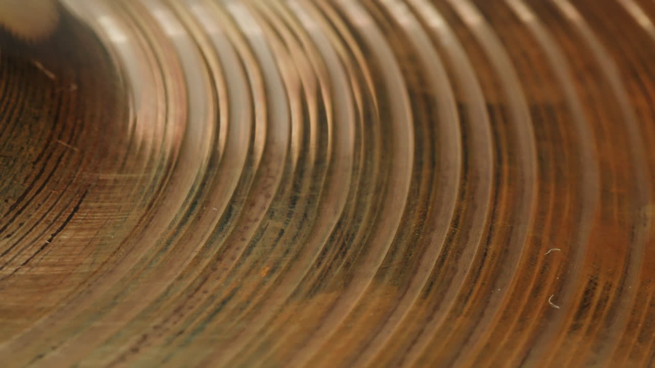 Close-up view of a cymbal