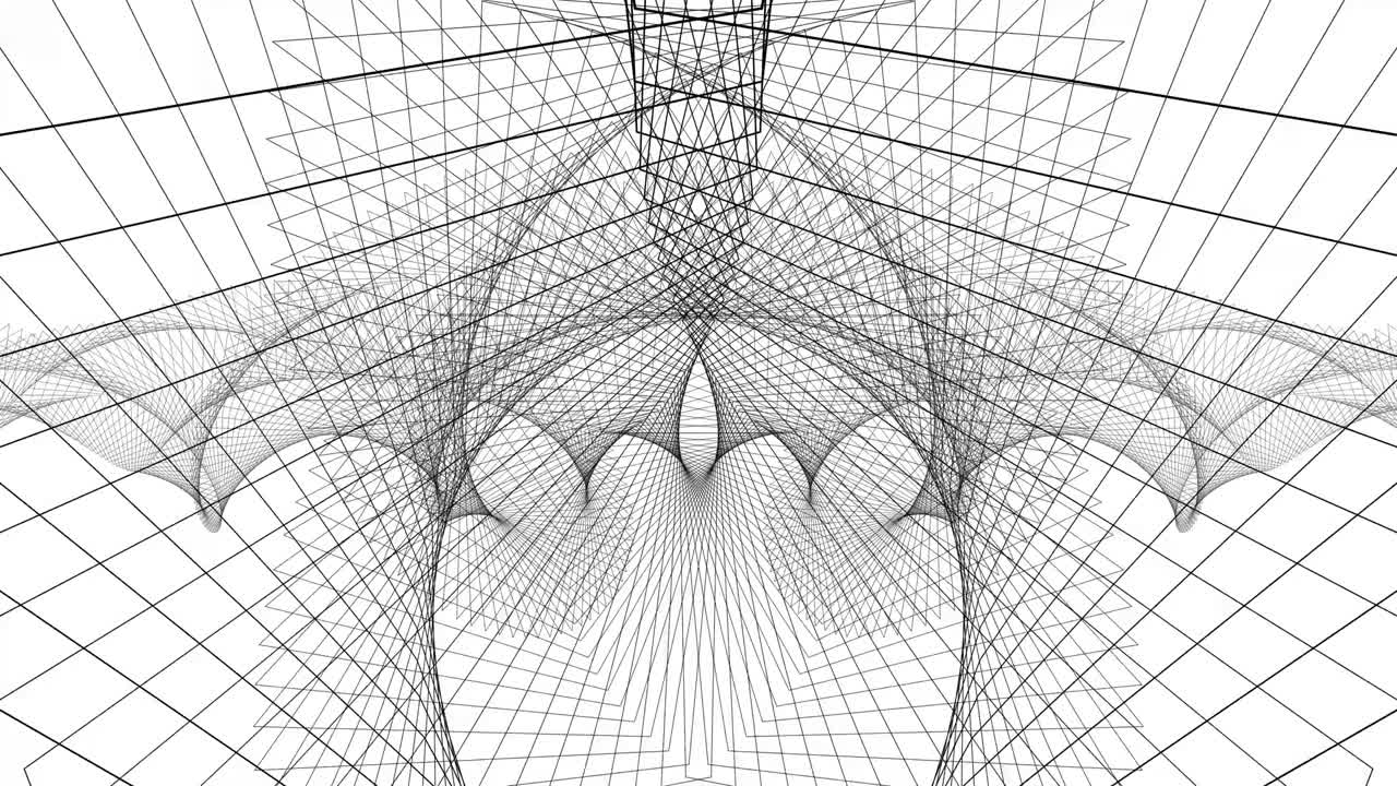 marco de alambre abstracto túnel sin fin