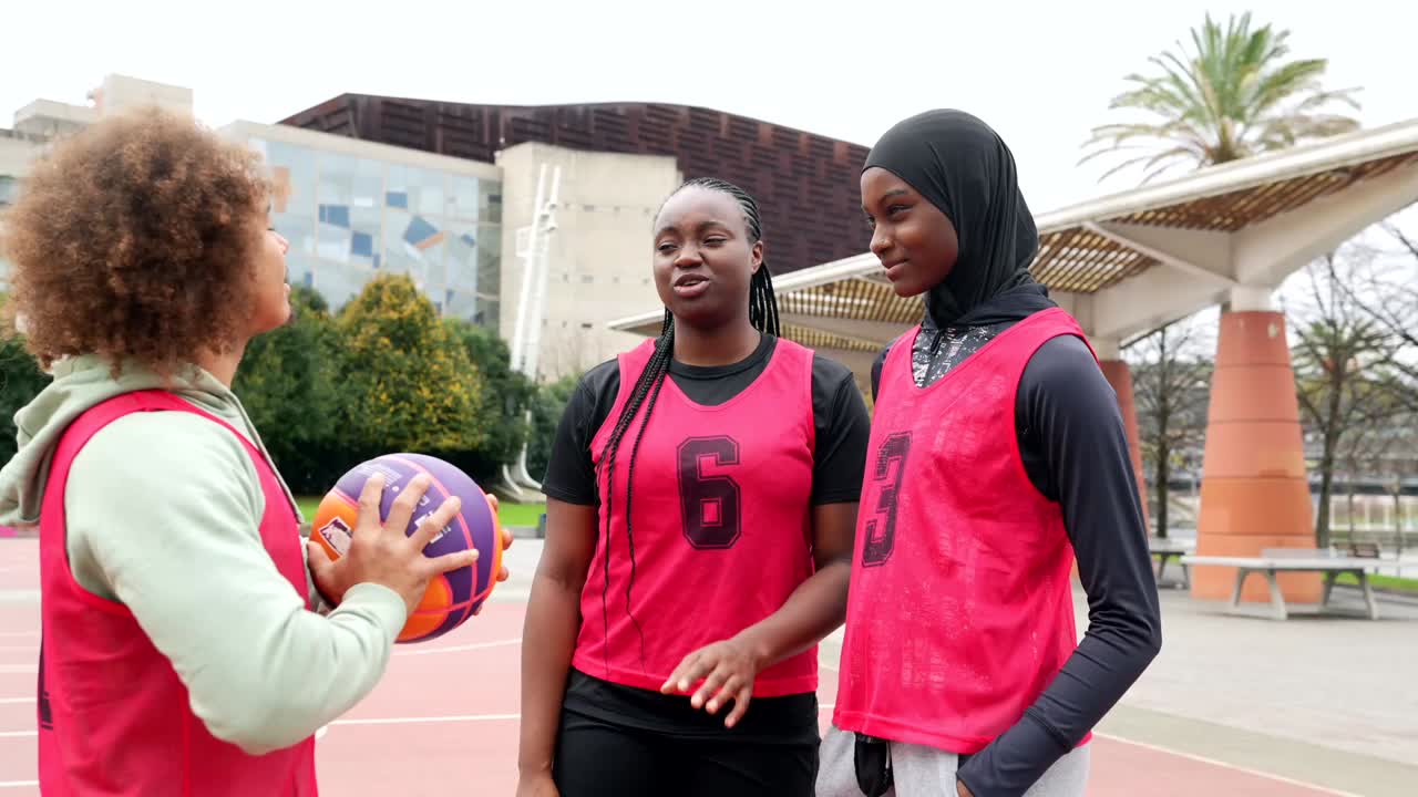 Women's Basketball Team Outdoors