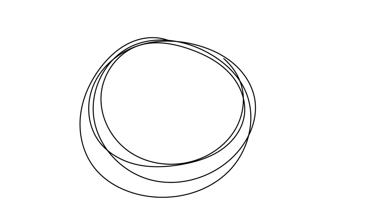 Hand Drawn Scribble Circle, logo design element. Motion graphic video