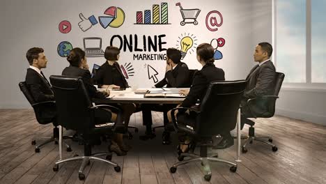 Business-people-looking-at-digital-screen-showing-online-marketing