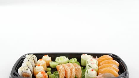 tray of assorted sushi