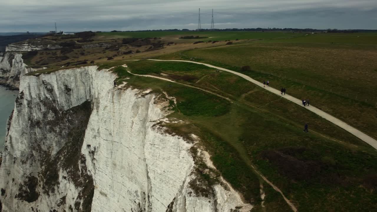 Aerial View of the White Cliffs of Dover